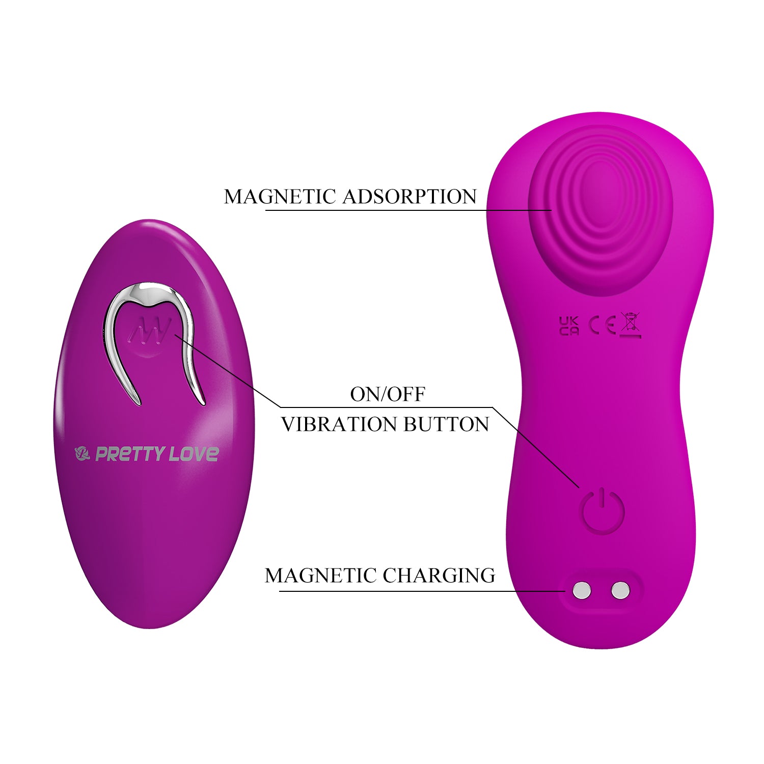 Pretty Love Rechargeable Romario Panty Vibrator Purple - - Remote Control Vibrators