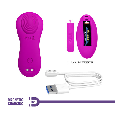 Pretty Love Rechargeable Zico Panty Vibrator Purple - Remote Control Vibrators