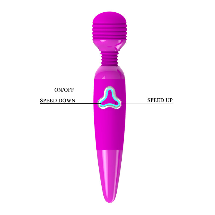 Baile Flirtatious Vibrating Silicone Body Wand Massager - Body Wands