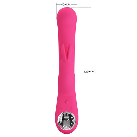 Baile Pretty Love LAMAR Super Soft Silicone Rabbit Vibrator with LED Screen - Rabbit Vibrators