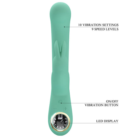 Baile Pretty Love LAMAR Super Soft Silicone Rabbit Vibrator with LED Screen - Rabbit Vibrators