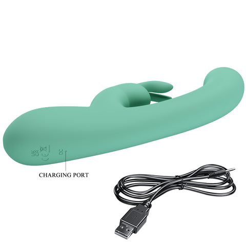 Baile Pretty Love LAMAR Super Soft Silicone Rabbit Vibrator with LED Screen - Rabbit Vibrators