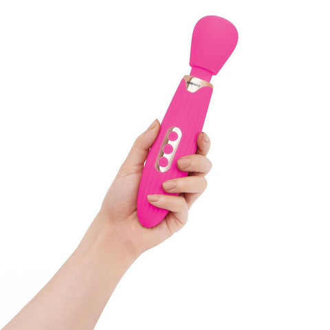 Xgen Bodywand RUMBLE Rechargeable Vibrator Hot Pink with Flexible Neck - Body Wands