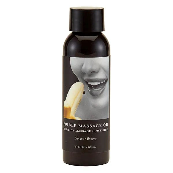Earthly Body Edible Massage Oil 59ml Natural Vegan Intimate Enhancement - Banana - Sex Pheromones and Perfumes