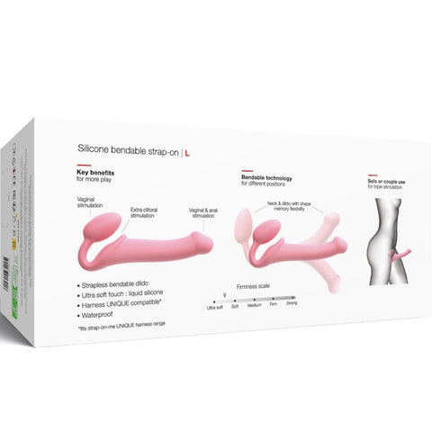 STRAP-ON-ME NEW Bendable Strap-On Flexible Dildo Pink - Strap On Sextoys