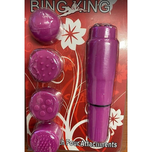 Bing King Mini Vibe And Attachments by BDStyle - Mini & Slim Vibrators