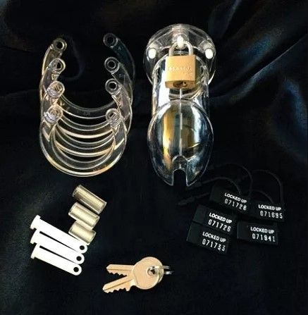 CB-6000 Cock Cage Ket Clear - - Male Chastity