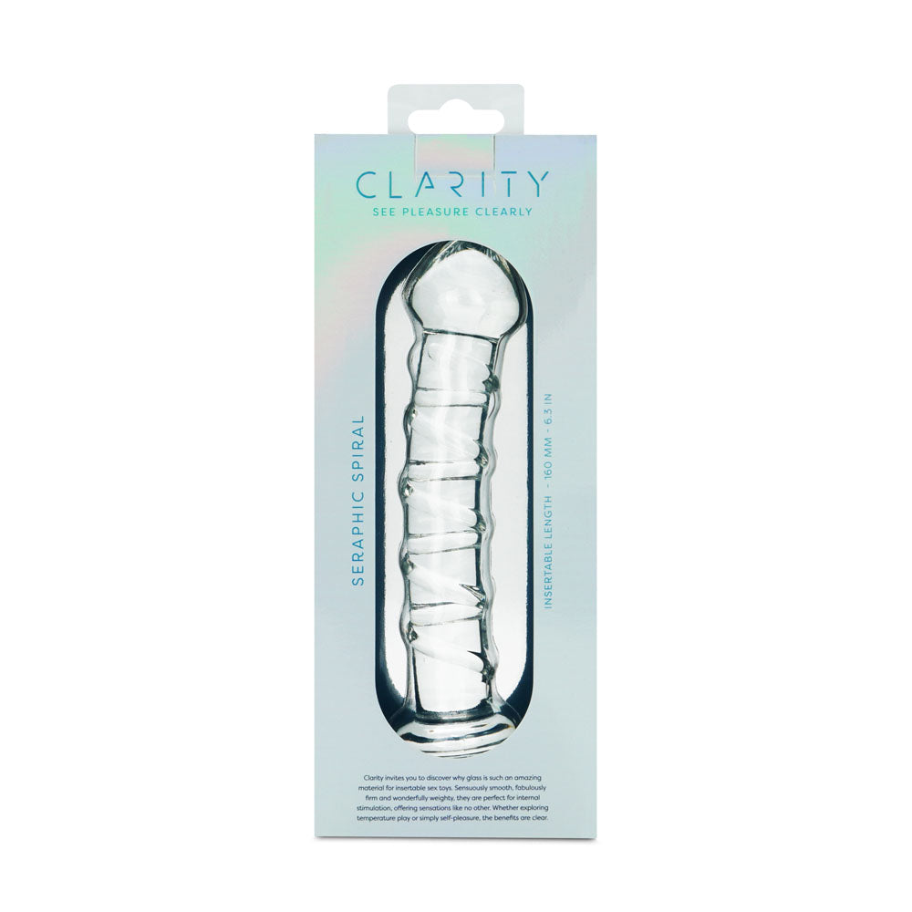 Creative Conceptions Clarity Seraphic Spiral Borosilicate Glass Dildo - - Glass Sex Toys