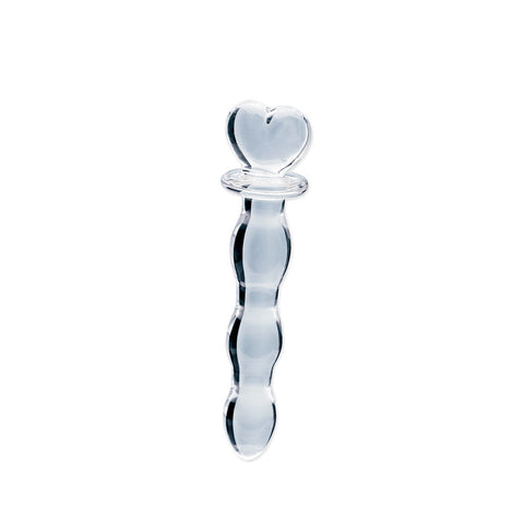 Creative Conceptions Clarity Heras Cascade Textured Glass Dildo - Glass Sex Toys