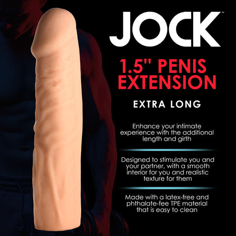 Curve Toys JOCK Extra Long 1.5 Inch Penis Extension Sleeve