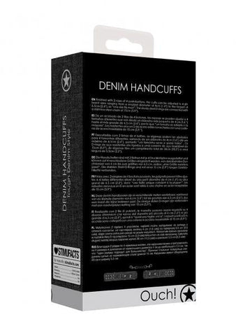Shots Toys Bondage Play Denim Hand Cuffs - Cuffs And Restraints