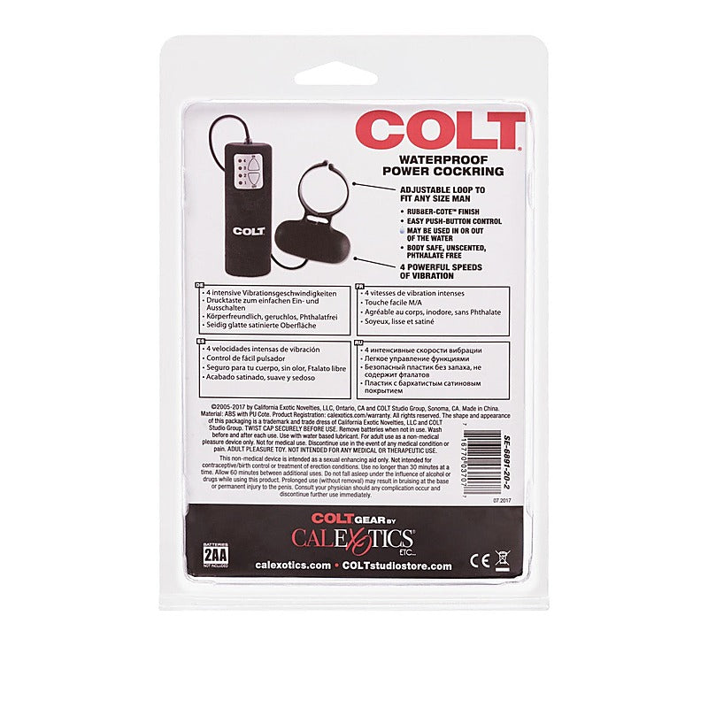 Colt Waterproof Power 4 Speed Mens Cock Ring - Vibrating Cock Rings