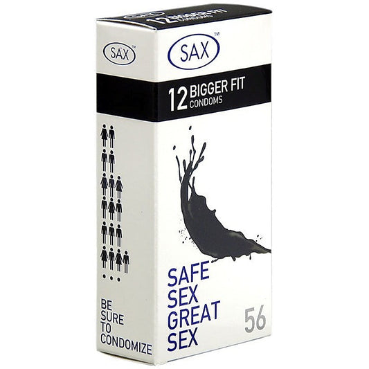 12 Bigger Fit Condoms by Sax - Condoms
