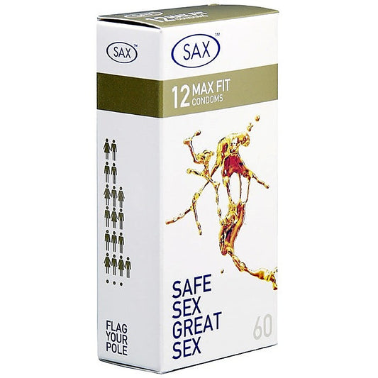 12 Max Fit Condoms by Sax - Condoms