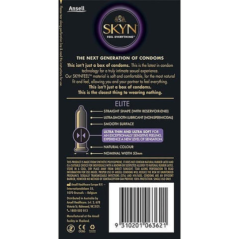 Premium SKYN Elite Non Latex Condom by Ansell - Condoms