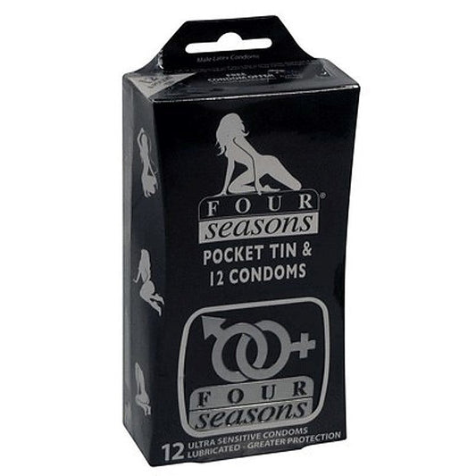 Black Collection - Stretchy Fit Condoms by Four Seasons - Condoms
