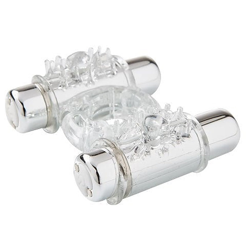 Nu Sensuelle Double Action Bullet Ring Dual Vibrator Cock Ring - Cock Rings