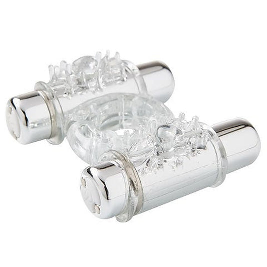 Double Action Rechargeable Bullet Cock Ring by Nu Sensuelle - Cock Rings