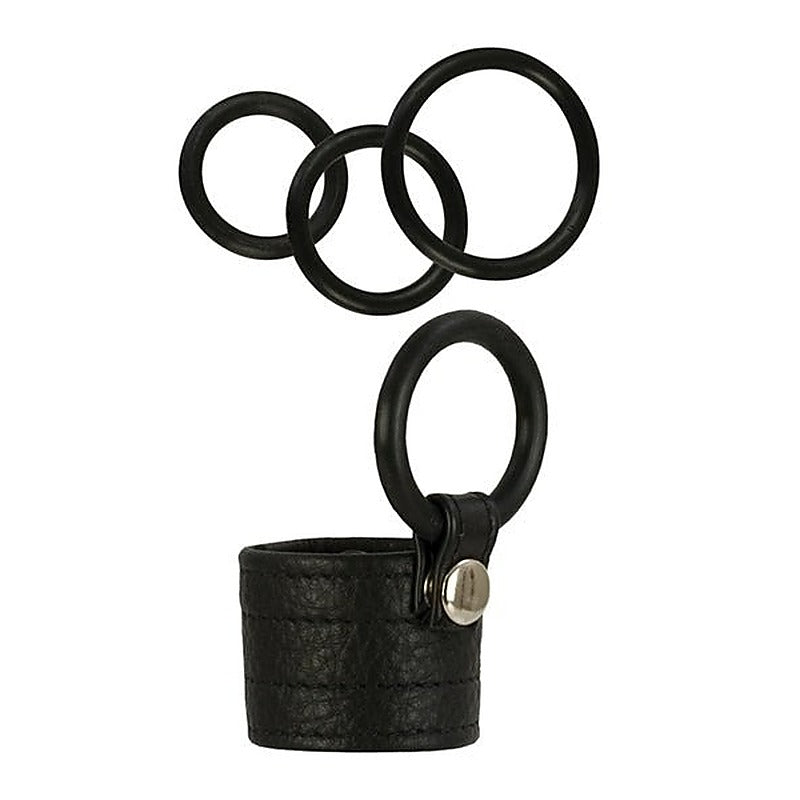 Adonis Zeus Leather Cock Ring by California Exotics - Cock Rings