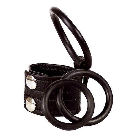 Adonis Zeus Leather Cock Ring by California Exotics - Cock Rings