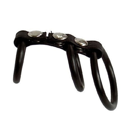 Adonis Triton Leather Cock Ring by California Exotics - Cock Rings