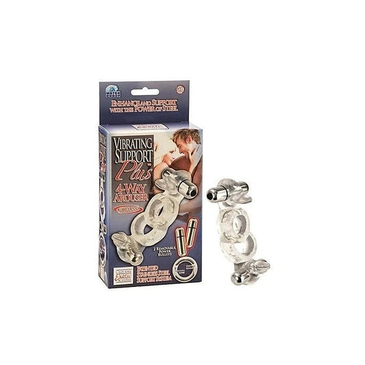 Support Plus Vibrating 4 Way Penis Arouser - Cock Rings