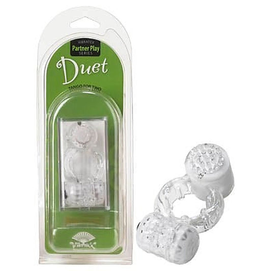 Duet Cock Ring Clear by Vibratex - Cock Rings