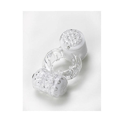 Duet Cock Ring Clear by Vibratex - Cock Rings