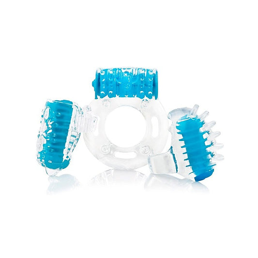 Vibroman Vibrating Cock Ring Blue by Screaming O - Vibrating Cock Rings