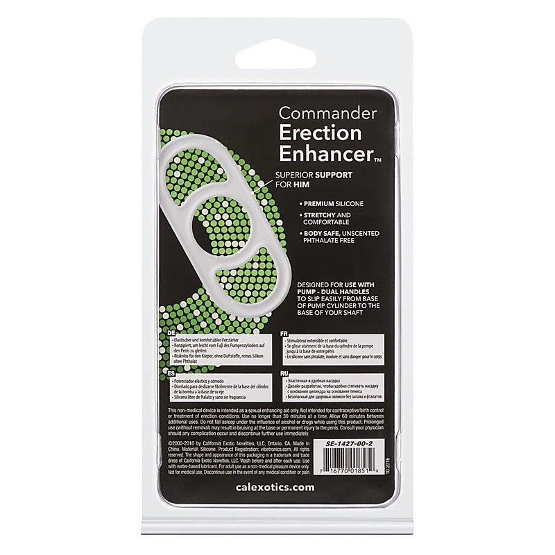 Commander Male Erection Enhancer by California Exotics - Stretchy Cock Rings