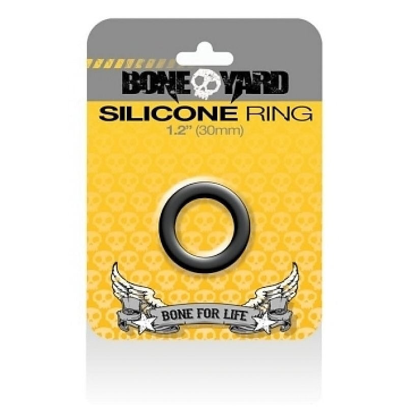 Boneyard Silicone Ring Black 40MM by C1R Releasing - Stretchy Cock Rings