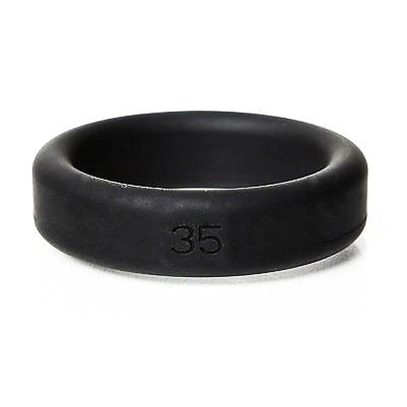 Boneyard Silicone Cock Ring Black 50MM by C1R Releasing - Stretchy Cock Rings