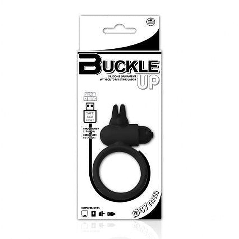 Buckle Up USB Silicone Rabbit Cockring by NANMA Corporation - Cock Rings