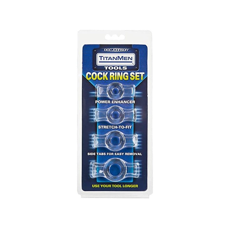 TitanMen Cock Ring Set by Doc Johnson - Cock Ring Sets