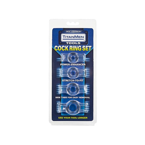 TitanMen Cock Ring Set by Doc Johnson - Cock Ring Sets