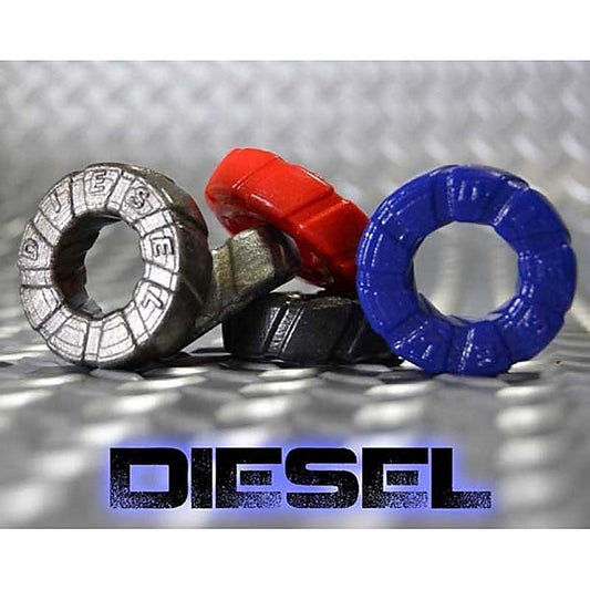Mens Diesel Cock Ring O S Silicone Textured by Oxballs - Cock Rings