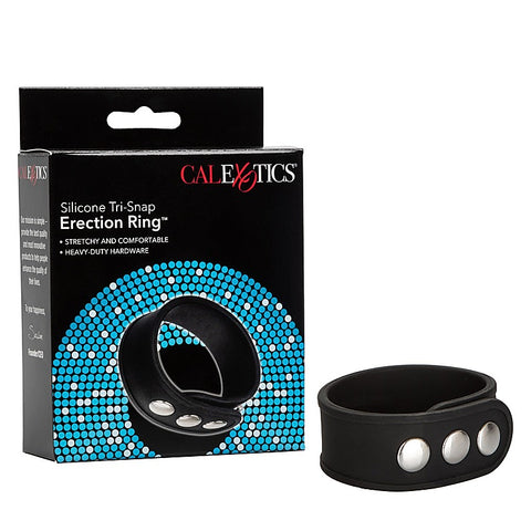 Silicone Tri-Snap Erection Enhancer Ring - Stretchy Cock Rings