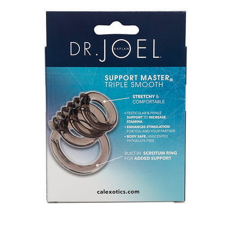 Premium Support Master Triple Smooth Cock Rings - Cock Rings