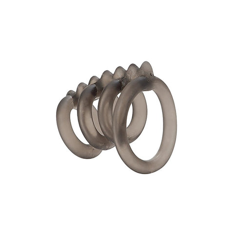 Premium Support Master Triple Smooth Cock Rings - Cock Rings