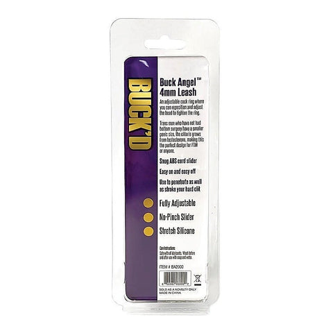 Buck'd 4mm Cock Leash by Perfect Fit - Cock Rings