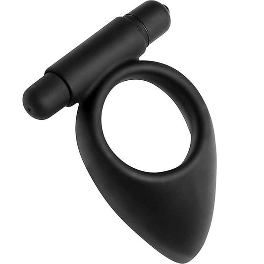 Vibro Silicone Cock Ring with Taint Teaser by XR Brands - Cock Rings