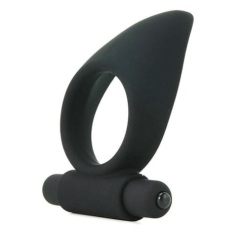 Vibro Silicone Cock Ring with Taint Teaser by XR Brands - Cock Rings