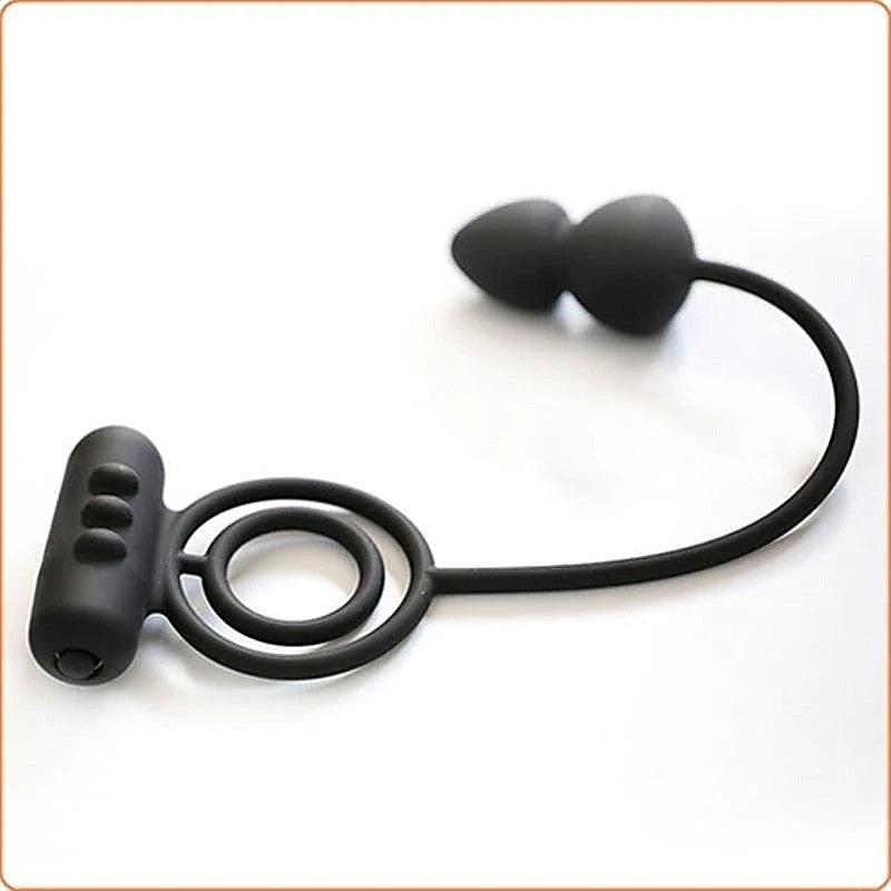 Dual Delight Vibrating Cock Ring and Anal Beads by BDStyle - Anal Beads and Balls