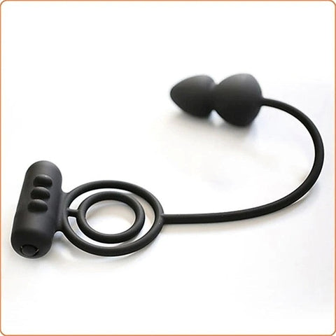 Dual Delight Vibrating Cock Ring and Anal Beads by BDStyle - Anal Beads and Balls