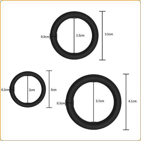 Glow-in-the-Dark Pleasure Enhancing Cock Ring Set by BDStyle - Ball and Cock Toys