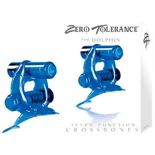 Crossbones Diving Dolphin Double Bullet Cock Ring by Evolved - Cock Rings