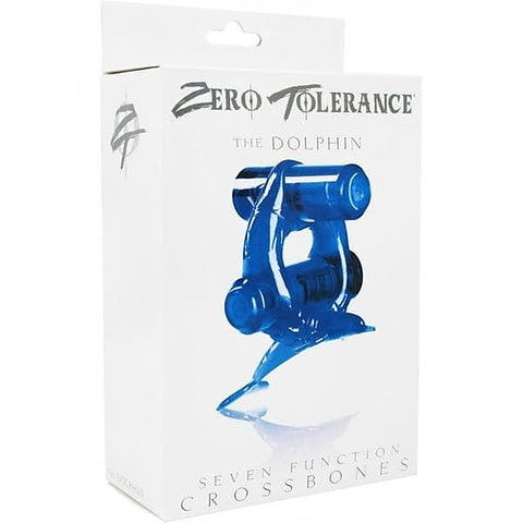 Crossbones Diving Dolphin Double Bullet Cock Ring by Evolved - Cock Rings