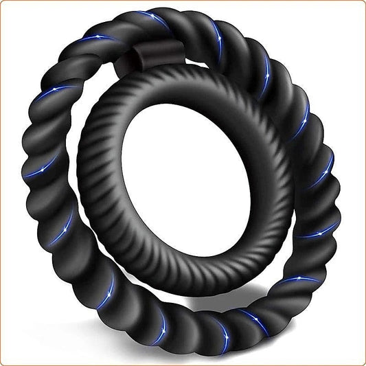 Silicone Dual Textured Penis Ring by BDStyle - Ball and Cock Toys