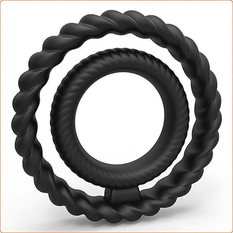 Silicone Dual Textured Penis Ring by BDStyle - Ball and Cock Toys
