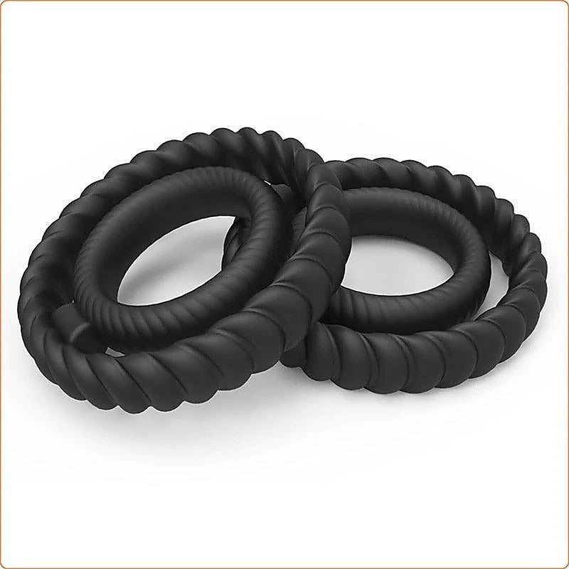 Silicone Dual Textured Penis Ring by BDStyle - Ball and Cock Toys